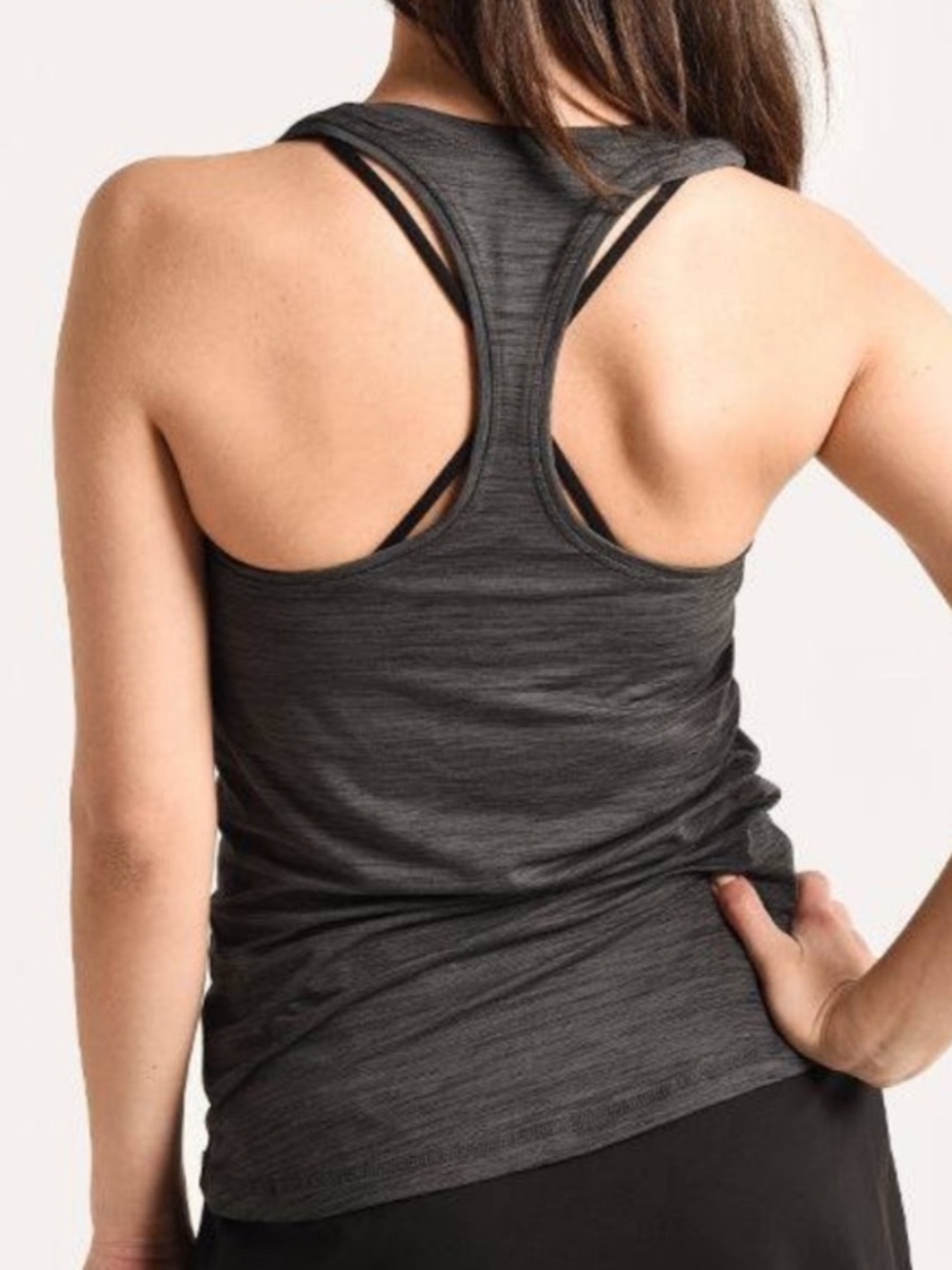 Vuori Women’s Lux Performance Charcoal Gray Racerback Tank Top
